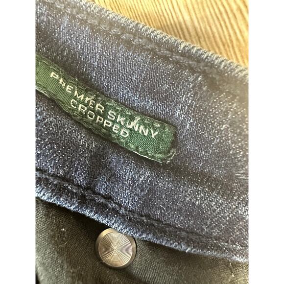 Lauren Ralph Lauren Skinny Crop Jeans 10P Womens Blue Embroidered Denim Floral - Picture 7 of 10